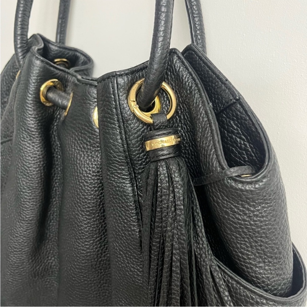 2 Michael Kors Ring Tote Leather Bags- 1 Black and 1 Brown Leather NWT - Picture 4 of 16